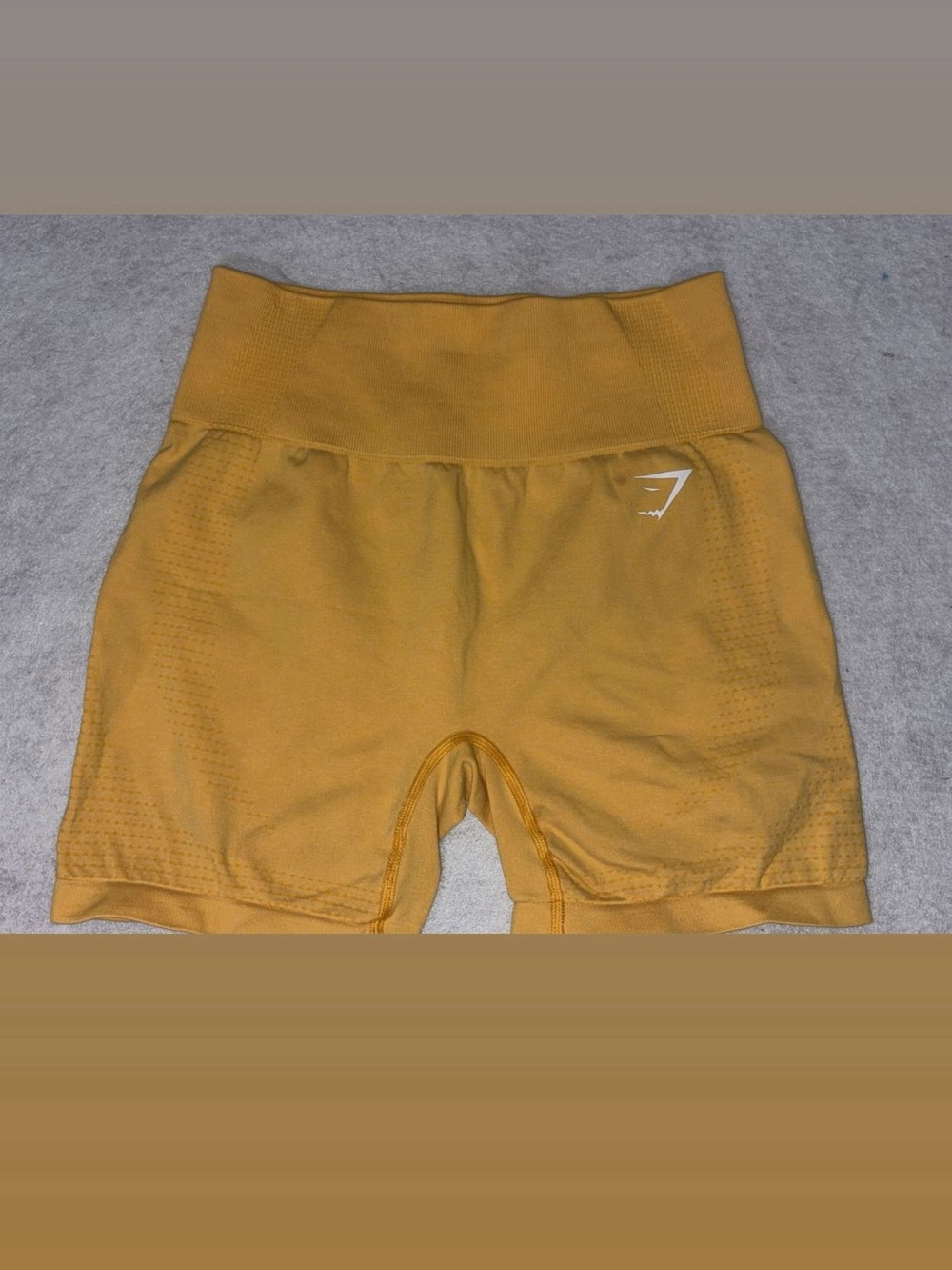 Gymshark Seamless High-Rise Mustard Bike Shorts